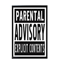 ERIK Pack Póster Parental Advisory Colgador de Madera magnético- Negro- vertical (61x91.5 cm)